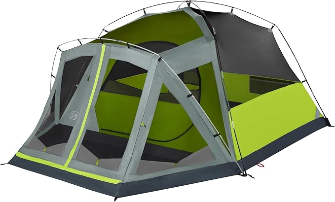 Coleman Skydome Camping Tent with Screened Porch & 5-Minute Setup, Weatherproof 4/6/8 Person Tent with Rainfly & Carry Bag, Made of PFAS-Free Materials
