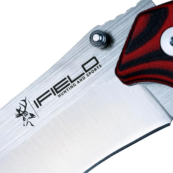 iFIELD EL29090 Knife with G10 Handle and 7cr17mon Steel Blade, 54-57 HRC Hardness, Camping Tool for Fishing Hunting Sport Activity