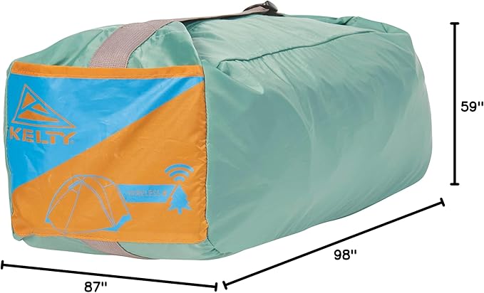 Kelty Wireless Freestanding Car Camping Tent, 2 4 or 6 Person Sleeping Capacity, Two Doors + Two Vestibules, Campground Festival Backyard Shelter, 2022