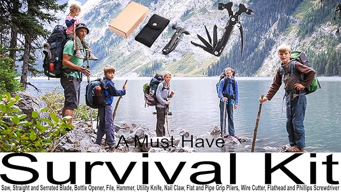 Multi Tool For Men,Tool Kit,Window Breaker Seatbelt Cutter,Multitool Knife,Car Safety Hammer,Cool Birthday Gift Idea For Men Adult Son,Car Escape Tool,Multifunctional Pliers,Travel Emergency Kit