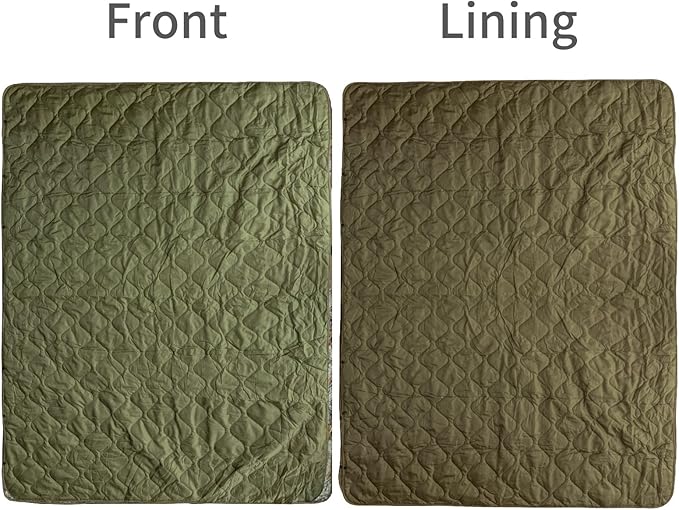 Poncho Liner Military Woobie Outdoor Camping Woobie Blanket for Travel, Beach, Grass, Picnic, Car Emergency, Outdoor, Survival