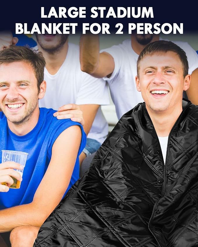Outdoor Camping Blanket, Fleece Waterproof Stadium Blanket with Protable Bag, Lightweight Camping Blanket for 2 People, Cold Weather, Sports, Pet, Beach, Picnic, Stadium, Travel, Car, 79*54inch
