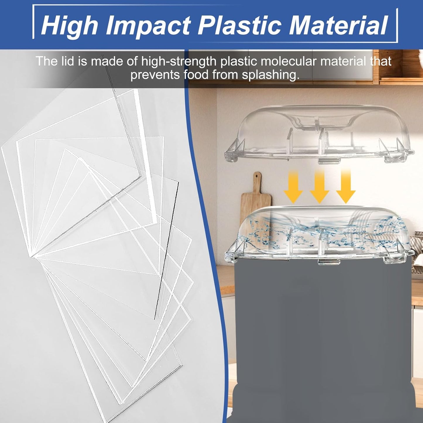 106458S Cutter Bowl Lid Compatible with robot coupe R2、R2B、R2 DICE、R2N、R101B Food Processor