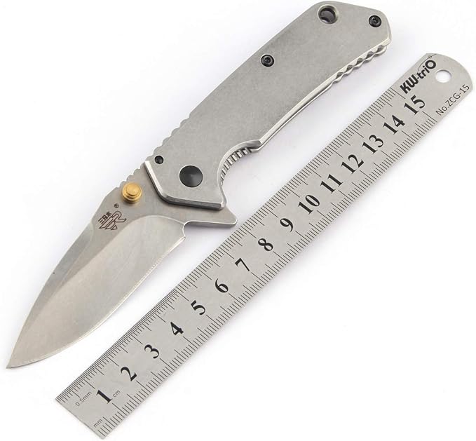 Sanrenmu 7056LUC Line Lock 8Cr14Mov Blade 3Cr14N Handle Folding Knife
