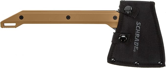 Schrade 12" Frontier Axe with 3CR13 Steel Black Oxide Blade, Lanyard Hole and Sheath for Outdoor Survival, Camping and Everyday Tasks