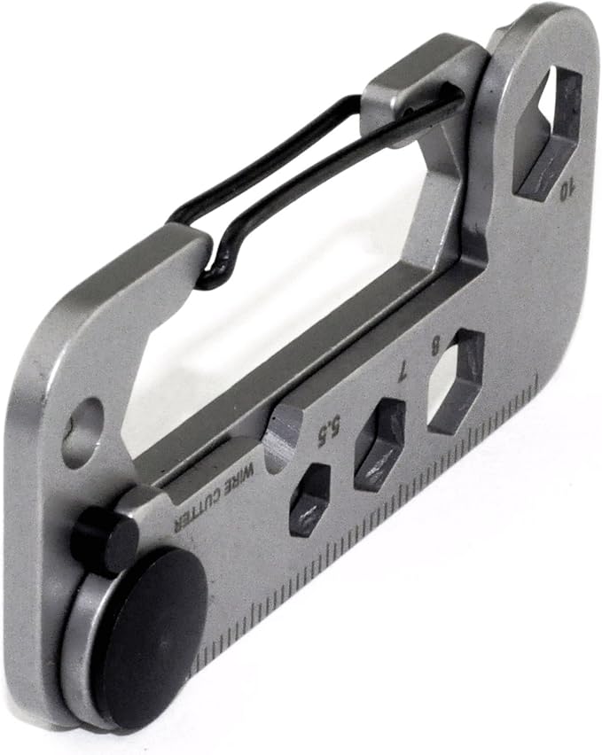 Multi Tool Key Chains EDC Kit Carabiner Clip，Tactical Stainless Steel Keychain Tool