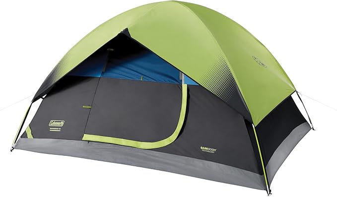 Coleman Sundome Dark Room 4/6 Person Tent, Blocks 90% of Sunlight to Keep Inside Cool, Weatherproof Tent with Rainfly Sets Up in Minutes