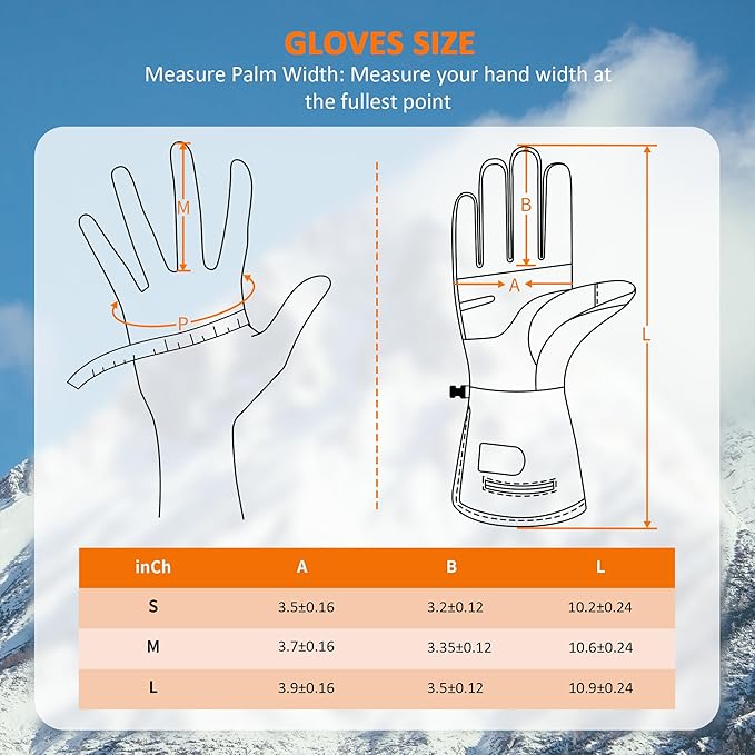 Heated Glove Liners, Rechargeable Electric Battery Operated Heated Gloves for Men Women Thin Hand Warmers for Work Skiing Hunting Fishing Arthritis