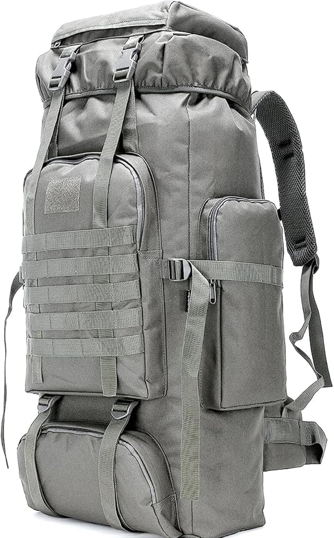 70L Camping Hiking Military Tactical Backpack Outdoor Water-Repellent Adjustable Sport Bags