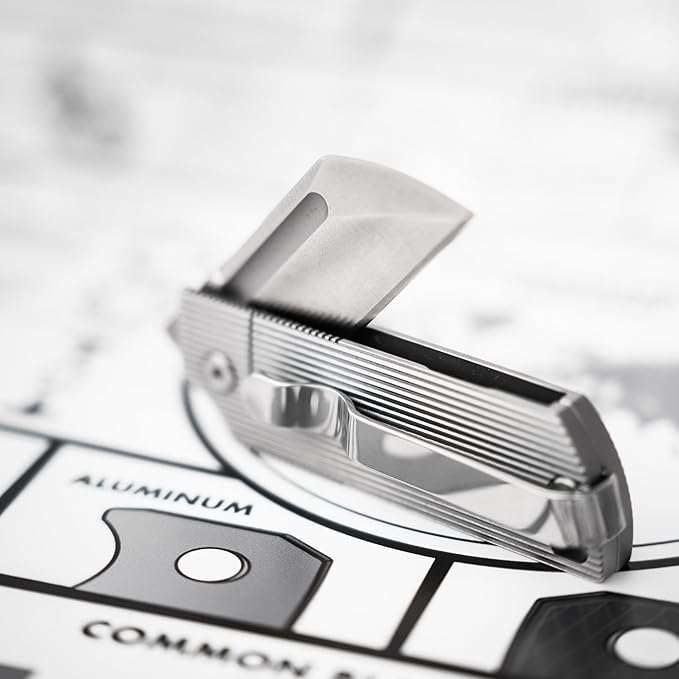 BÖKER PLUS® BabyX Flipper Steel - ball bearing EDC mini pocket knife with D2 Sheepfoot blade - small folding knife with stainless steel handle and clip - Pocket Knife in gift box