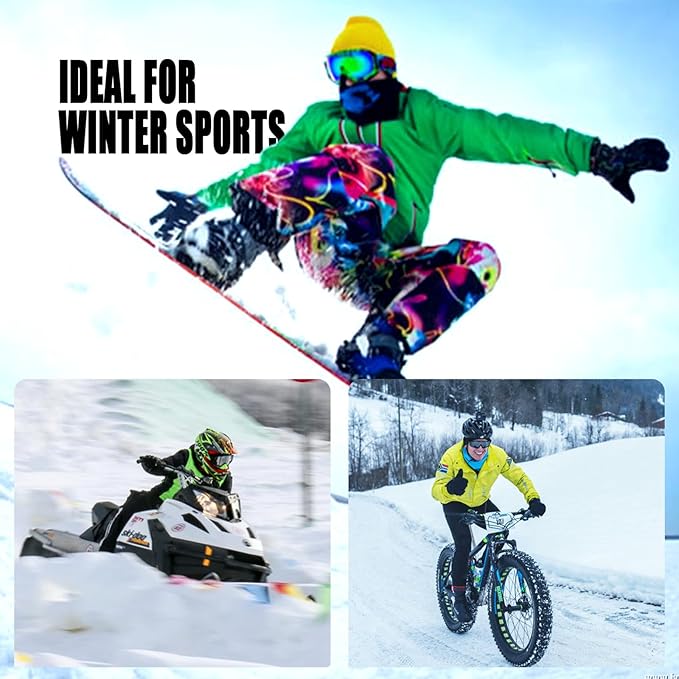 Heated Gloves for Men Rechargeable, 7.4V Heated Gloves Women, 5000mAh Battery Waterproof Touchscreen Electric Heated Gloves for Motorcycle Skiing Hunting Camping