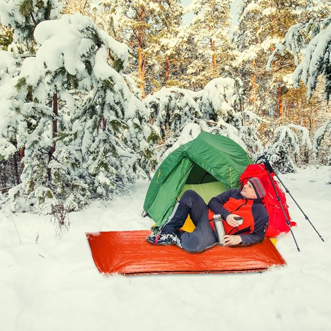 Survival Bag - 3 Pack Bivy Sack Waterproof, Emergency Sleeping Bags Blanket Stuff Shelter Xtreme Cold, Survival Gear and Supplies for Disaster Preparedness, Thermal, Portable, Camping