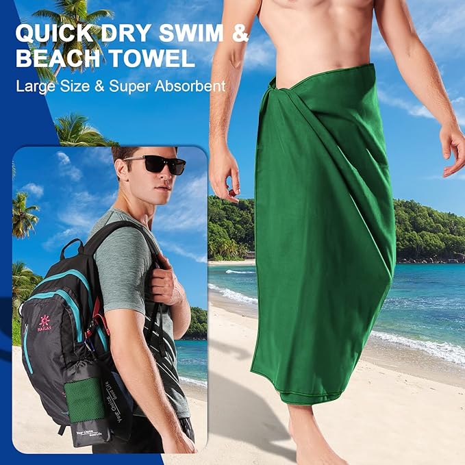 Your Choice Microfiber Travel Towel, Fast Drying Towel for Camping, Travel, Beach, Gym, Backpacking, Sports and Swimming. Sweat Absorbent, Lightweight and Ultra Compact