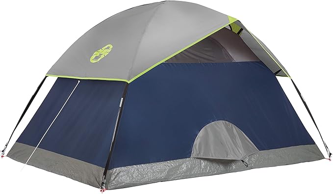 Coleman Sundome Camping Tent with Rainfly, 2/3/4/6 Person Tent Sets Up in 10 Mins, Weatherproof Shelter for Camping, Festivals, Backyard, Sleepovers, & More