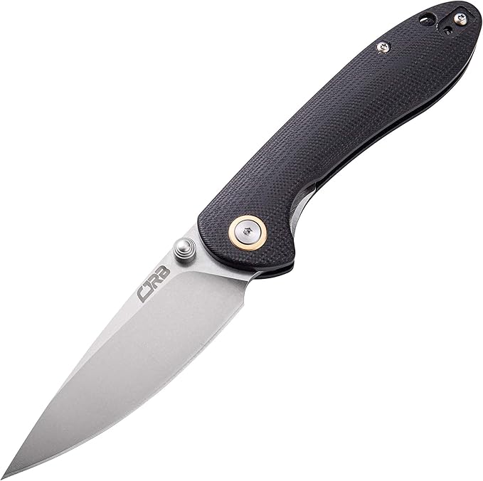 CJRB J1912S-BKC Small Feldspar Folder 3.2 in Blade Black G-10 Handle