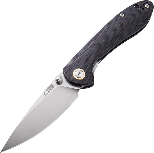 CJRB J1912S-BKC Small Feldspar Folder 3.2 in Blade Black G-10 Handle