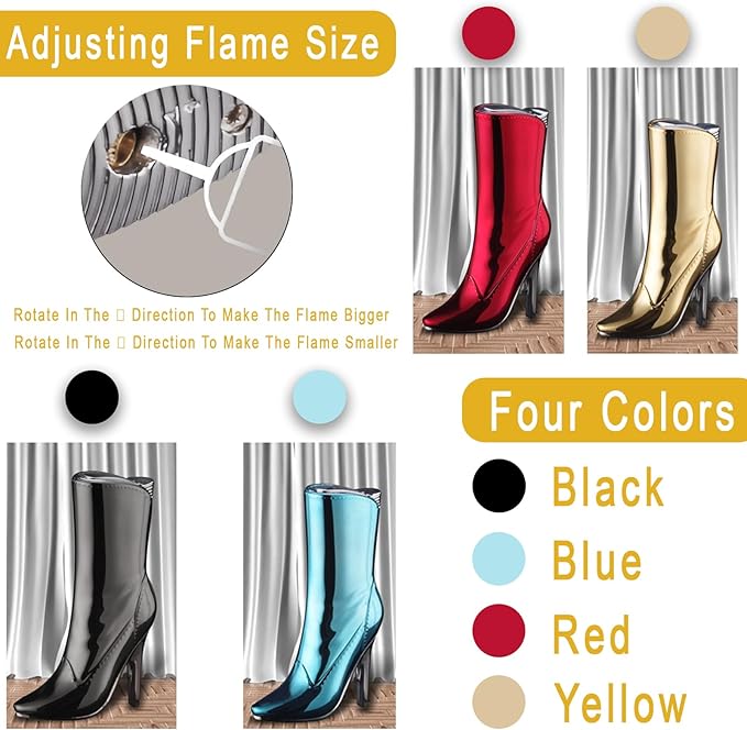 Cute Pretty Lighter Butane, Soft Flame Lighter Fashion Nice Lighter, Unique for Women Candles Gift Camping BBQ (No Butane Fule) (09#)