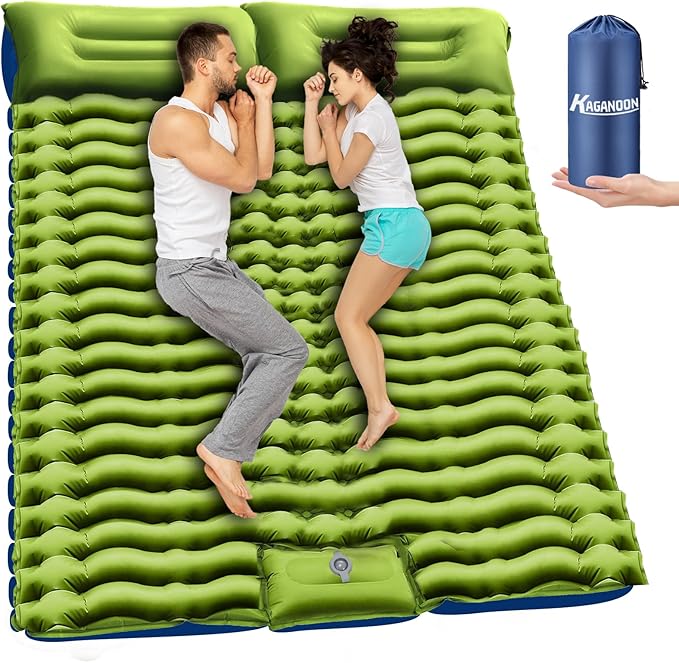 Sleeping Pad for Camping, Ultralight Inflatable Camping Mat with Pillow Built-in Foot Pump Sleeping Pads, Compact & Lightweight Air Mattress for Camping, Backpacking, Hiking