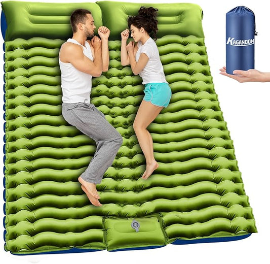 Sleeping Pad for Camping, Ultralight Inflatable Camping Mat with Pillow Built-in Foot Pump Sleeping Pads, Compact & Lightweight Air Mattress for Camping, Backpacking, Hiking