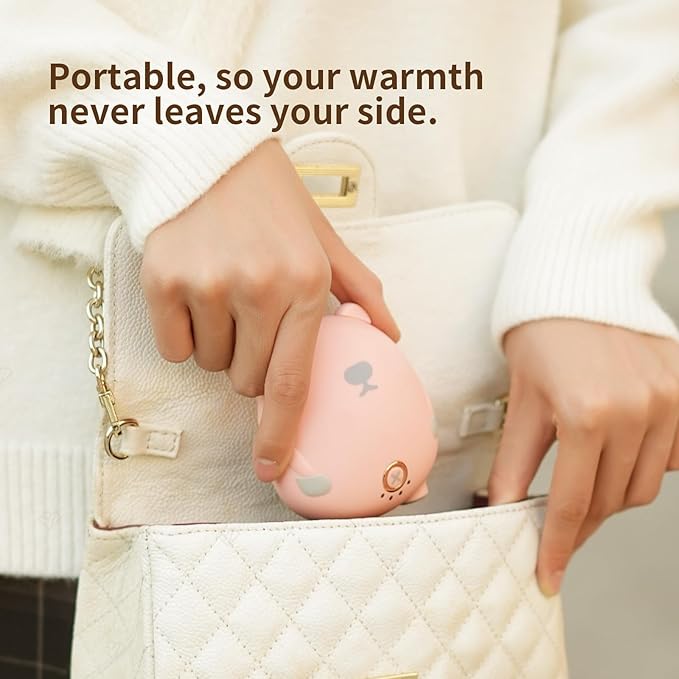 Hand Warmers Rechargeable, 6000mAh Electric Handwarmers Reusable with Power Bank, Portable Hand Heater Fast Warming Up to 131℉, Pocket Warmers for Indoor, Camping, Hunting, Women Mens Gifts