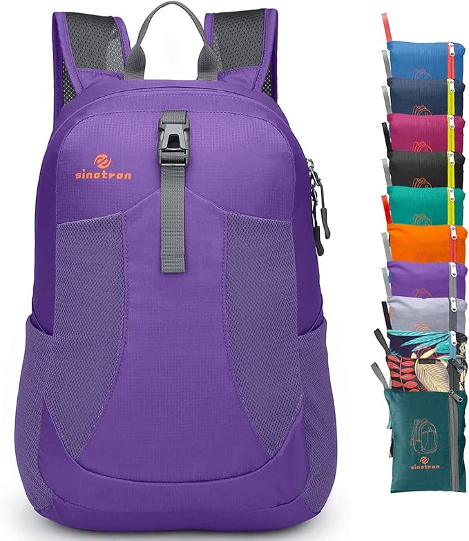 sinotron 22L Lightweight Packable Hiking Backpack, Small Hiking Backpack Day Pack for Women Men Travel Camping Vacation