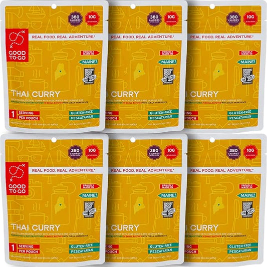 GOOD TO-GO Thai Curry | Camping Food, Backpacking Food | Just Add Water Meals, Backpacking Meals | Dehydrated Meals Taste Better Than Freeze Dried Meals