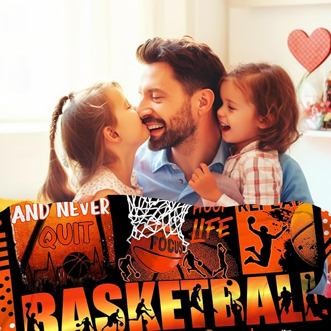 Basketball Blanket for Girls Boys Team,Super Warm Basketball Throw Blankets Bed Bedding Sofa Basketball Gifts for Adults Women Men Basketball Lovers 60"x50"