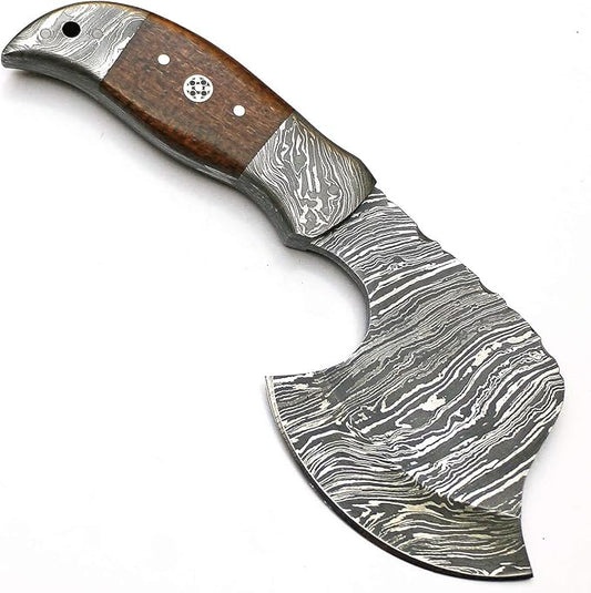 PAL 2000 KNIVES Custom Handmade Viking Hatchet Axe Damascus Steel Bearded Axe - Camping Axe - Battle Axes - Tomahawk Axe Battle Axe with Sheath - 9163
