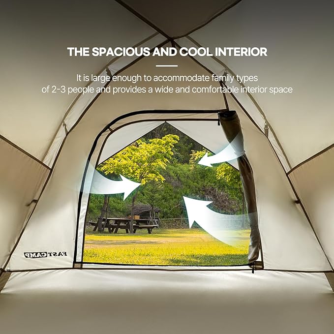 Instant Tents for Camping, 2-3 Person Pop Up Camping Tent, 60s Easy Setup Waterproof Dome Tent for Camping Beach Outdoor Travel