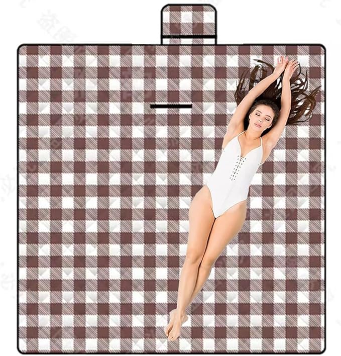 K Y KANGYUN XXL Large Beach Blanket (80 "x 79") Picnic Blankets fit 4-7 Adults, Waterproof Sandproof Beach Picnic Mat Foldable Rug with Family Outdoor Blanket for Camping Park Travel