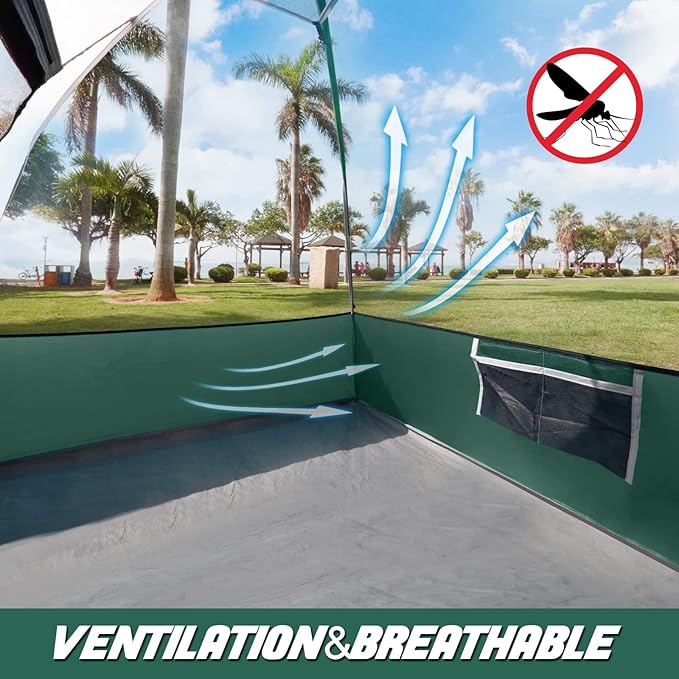 Camping Tent 4 Person, Waterproof Windproof Tent with Rainfly Easy Set up-Portable Dome Tents for Camping