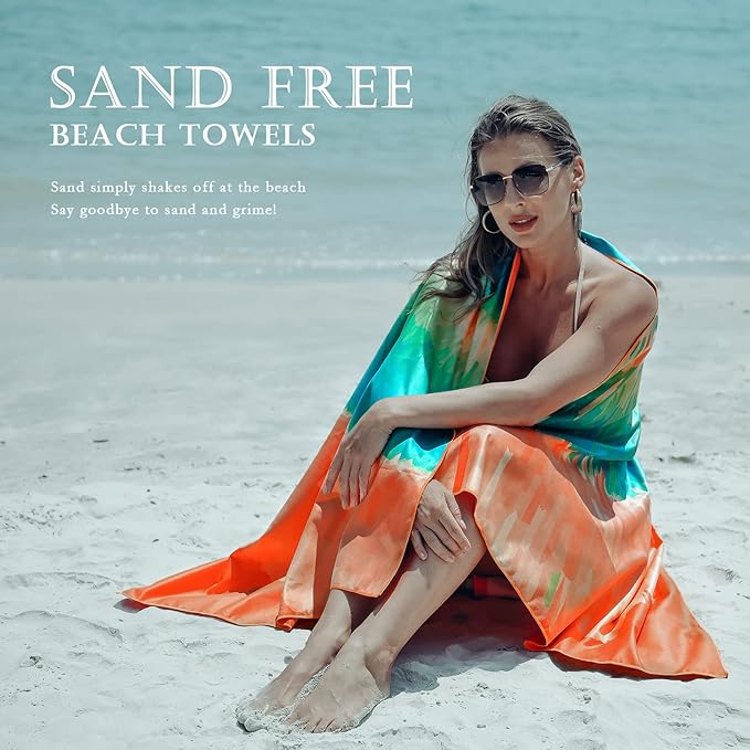 Your Choice Microfiber Beach Towels, Sand Free Beach Towel, Quick Dry Beach Towel, Extra Large Beach Towels for Adults, Kids (67x35 Inch, 60x30 Inch), Travel Towel, Camping Towel
