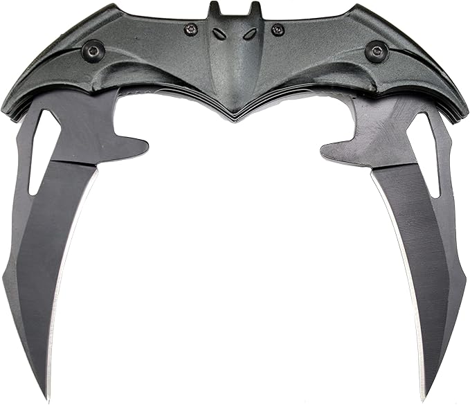 Black BAT Knife Twin 2 Blade Folding Knife (Dark Edition)