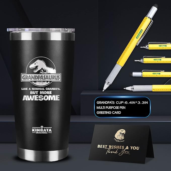 Birthday Gifts for Grandpa-Best Fathers Day Unique Gifts for Grandpa Basket from Grandchildren Unique Christmas Gift Sets Ideas for Papa,Men,Him Presents Multitools Pen