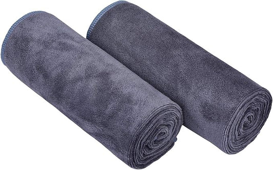 Home Gyms Towel for Men Women Microfiber Gym towels Cycling Workout Sweat Towel Set Quick Dry Exercise Sports Travel Towel Fast Drying 2-Pack (Grey x2)