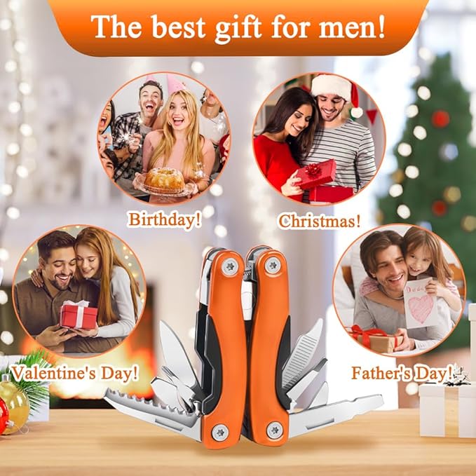 Outdoor Portable Mini Multi Multitool plier, Gift for Men - Ideal Gift for Dad、Brother or Boyfriend – Hiking, Bike Outdoor Tools、Camping,、Survival Multitool.