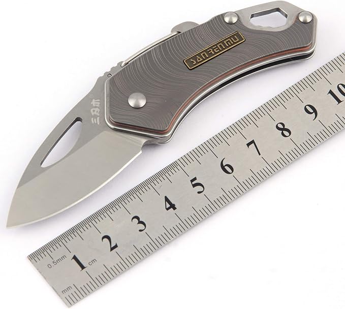Sanrenmu 4077MUC EDC Folding Knife Rotating Blade & Spanner & Bottle Opener