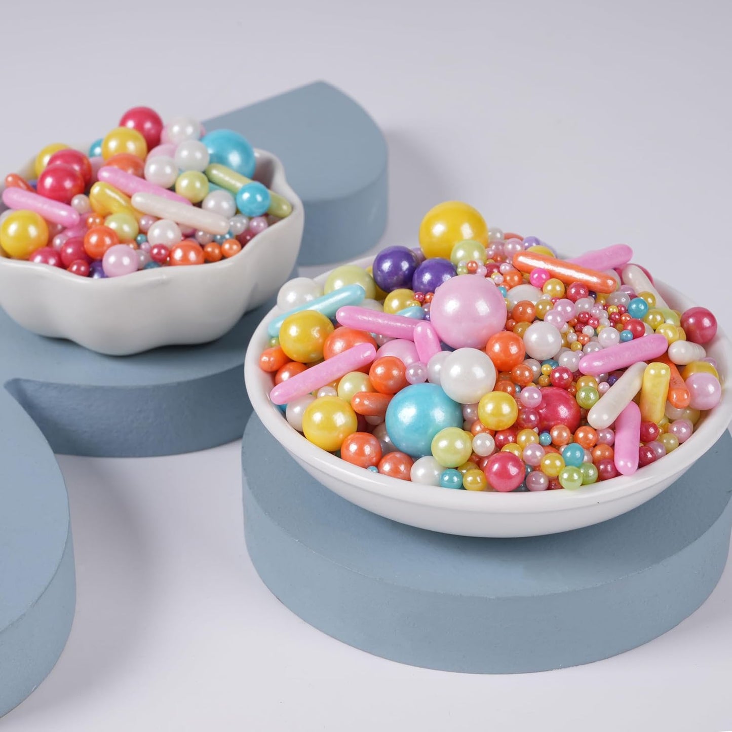 Kasvan Rainbow Mix Sugar Sprinkles - Edible Candy Pearls with 4-Claw Sprinkle Pen,118g/4.16 Oz, Gift Box Pack, Baking Cake Decorations, Ice Cream Toppings and Cookie Decorating (Rainbow)