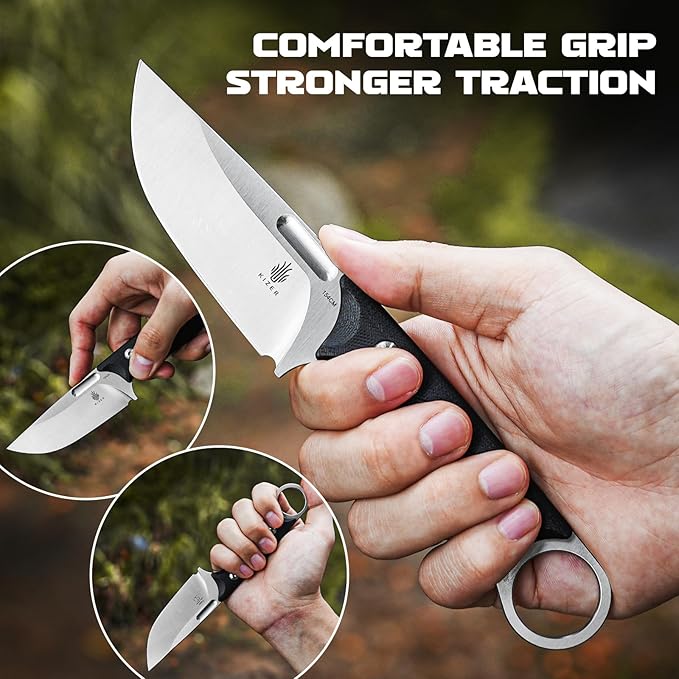 Kizer Cabox Fixed Blade Knife 3.36" 154CM Steel Fixed Blade Hunting Knife G10 Handle with Sheath Survival Camping Knife 1048C1