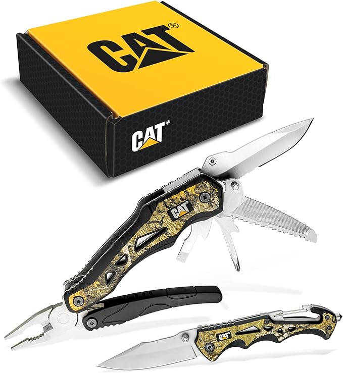Cat 2 Piece Multi-Tool and Knife Gift Box Set with Real Tree Camo - 240358