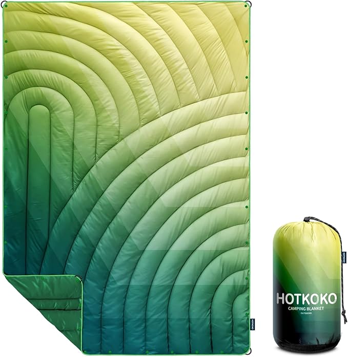 Camping Blanket,Packable Down Alternative Puffy Printed Camping Blanket Lightweight Outdoor Blanket for Camping,Traveling, Stadium, Hiking, Picnics