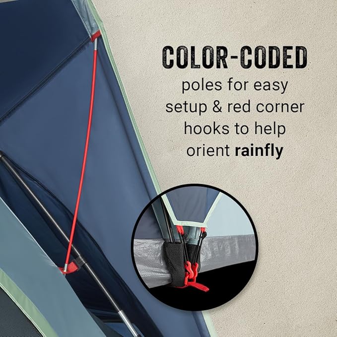 Coleman Skydome XL Large Family Tent Weatherproof 8/12 Person Tent Sets Up in 5 Mins Rainfly & Carry Bag Included Made of PFAS-Free Materials