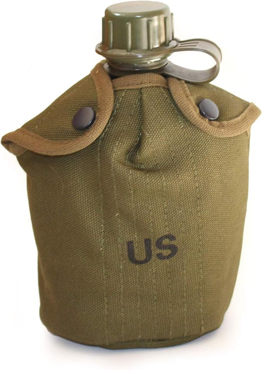 Green Sports Canteen and Cover Set US Vietnam War Reproduction Outdoor