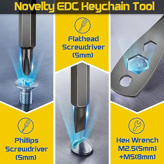 PASTACO Keychain Screwdriver Tool Christmas Gifts for Men, Cool Gadgets Stocking Stuffers for Him Dad Boyfriend Husband