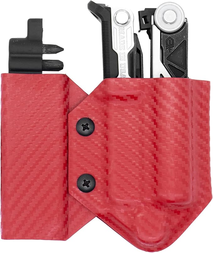 Clip & Carry Kydex Multitool Sheath for Gerber Center-Drive w/Optional Bit Sidecar Holder ~ Made in USA (Multi-Tool & Bits not Included) Multi Tool Holster