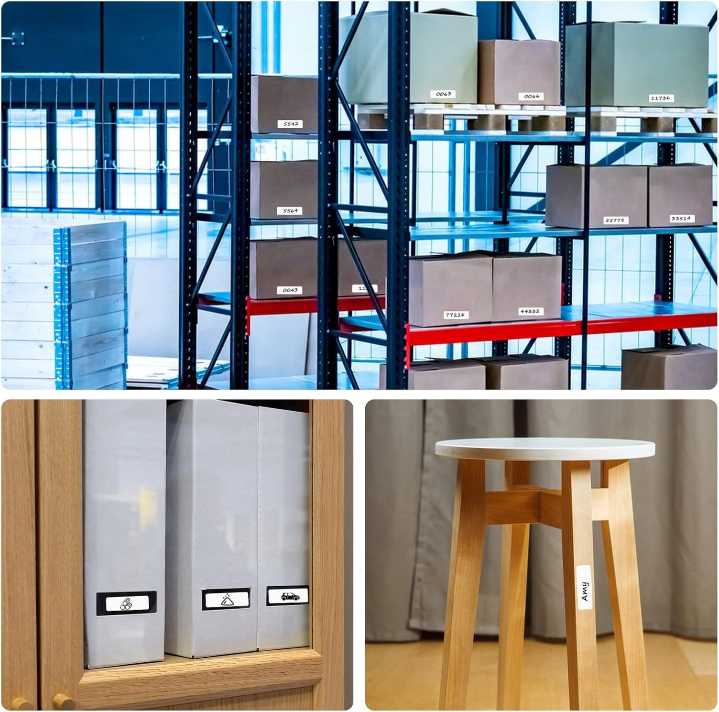 1260 Pcs Matte White Labels Stickers Small Blank Labels Removable Sticky Price Tags Labels Stickers for Jars Boxes School Office Kitchen (10 X 31 mm)