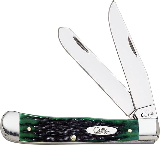Case XX WR Pocket Knife Trapper Kentucky Bluegrass Jig Bone Item #22760 - (6254 SS) - Length Closed: 4 1/8 Inches