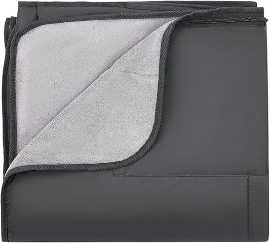 Waterproof Outdoor Blanket for Cold Weather by KingCamp, Lightweight Thick Fleece Warm Foldable Blankets, Machine Washable Windproof Throw for Picnic, Camping, Outdoors, Stadium, Beach, Festival, Dog