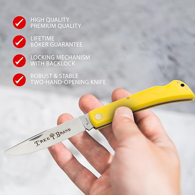 Boker Manufaktur Traditional Series 2.0 Rangebuster - classic pocket knife with synthetic handle - folding knife with D2 blade - backlock knife in knife case
