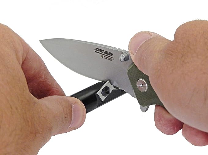 Bear Edge G10 Sideliner, 3 3/8” 440 High Carbon Stainless Steel Blade, Green G10 Handle, Trigger Open and Reversible Pocket Clip (61102)